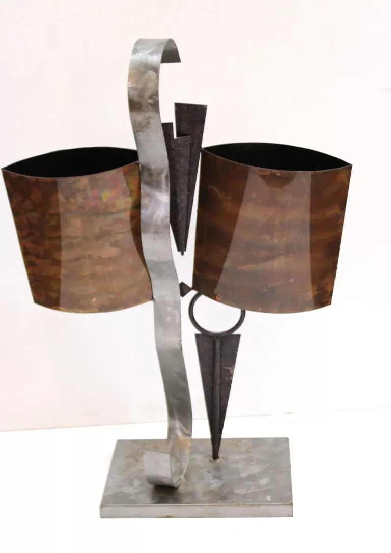 Modern Abstract Metal Tabletop Sculpture