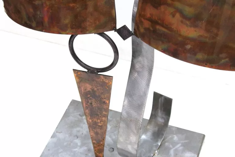 Modern Abstract Metal Tabletop Sculpture