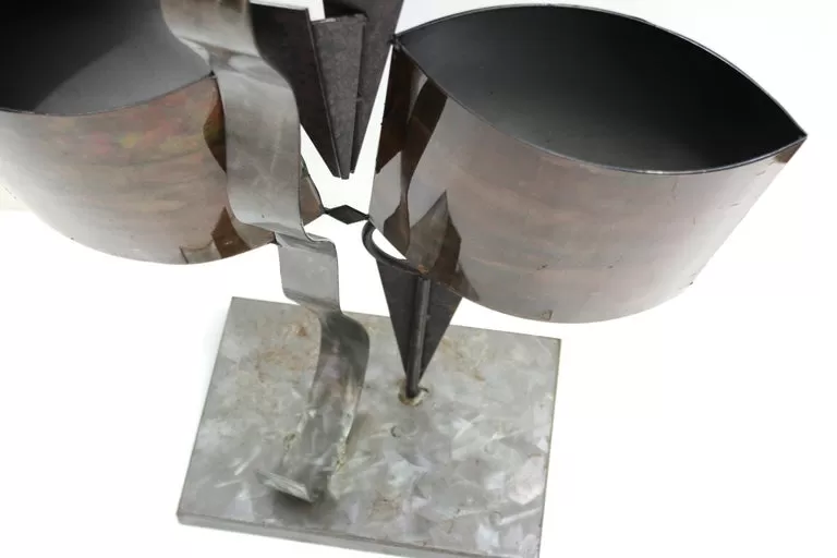 Modern Abstract Metal Tabletop Sculpture