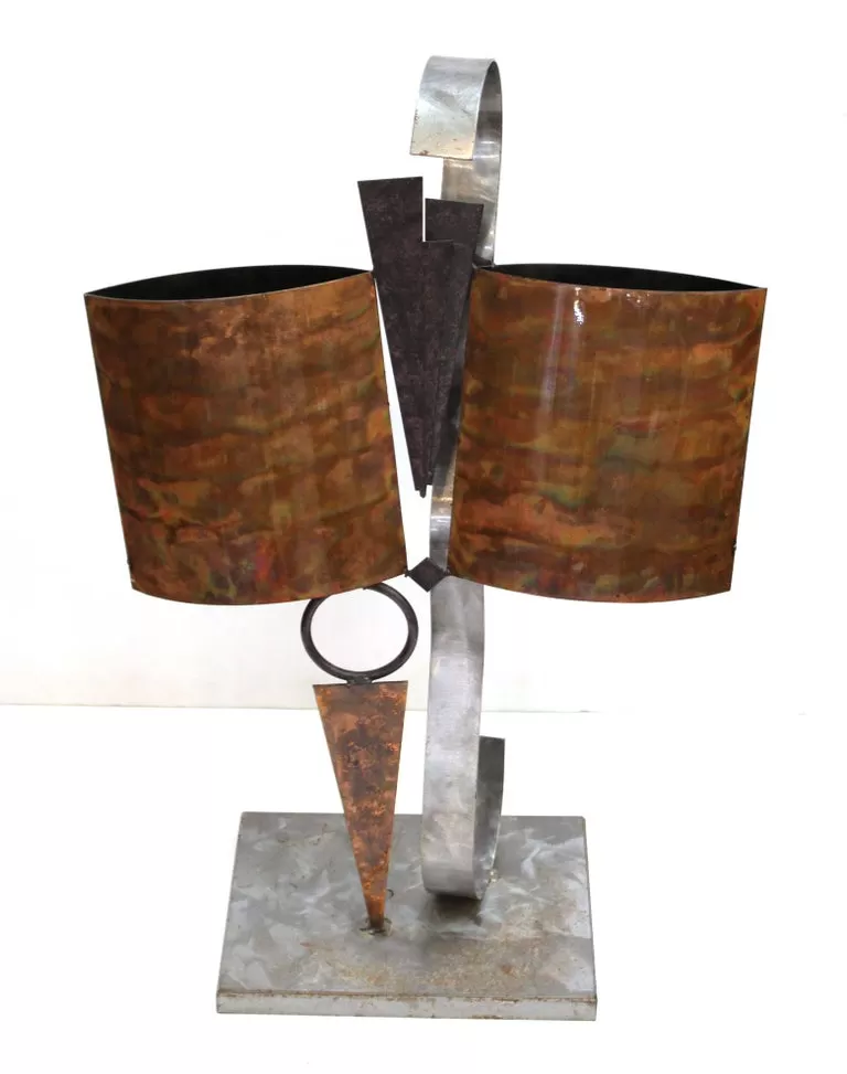 Modern Abstract Metal Tabletop Sculpture