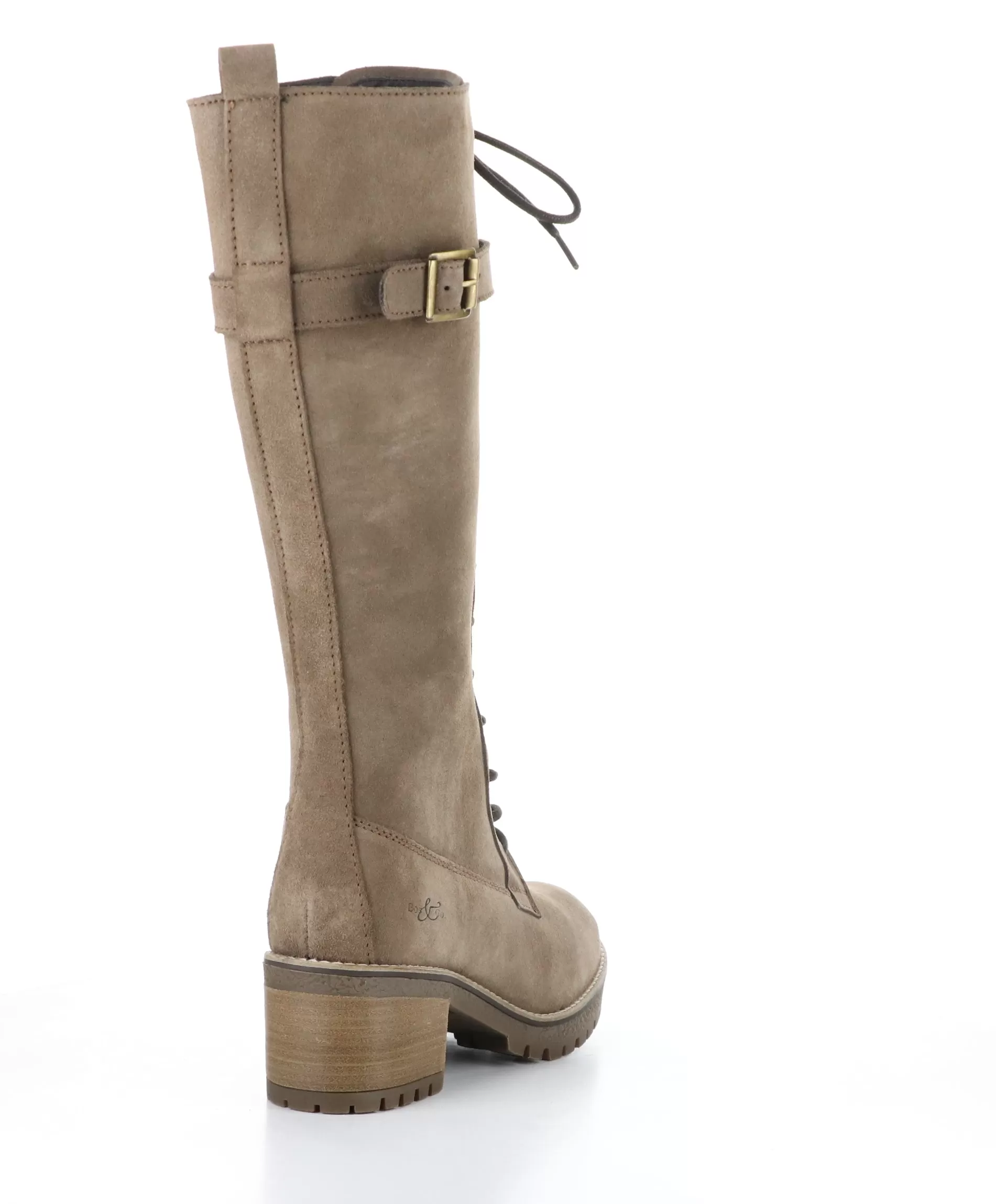 MOKY TAUPE Round Toe Boots