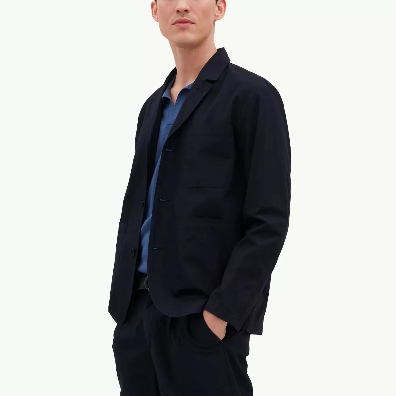 Nilas Typewriter Work Jacket - Dark Navy