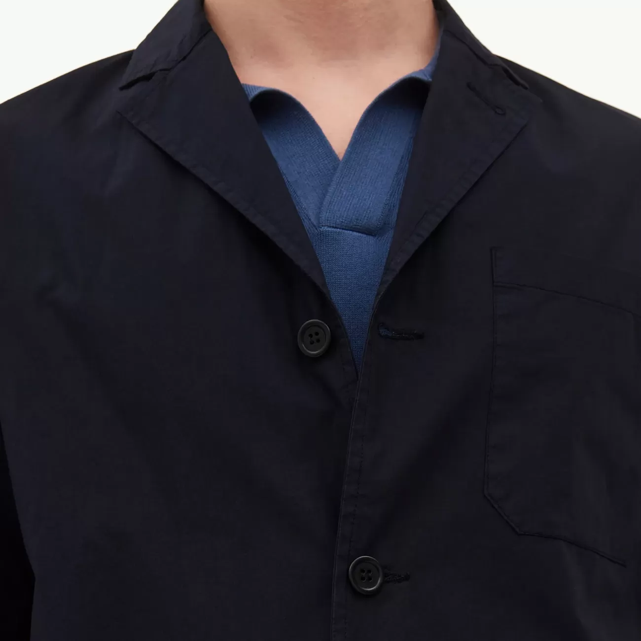 Nilas Typewriter Work Jacket - Dark Navy