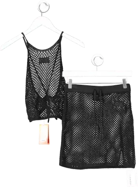 OceansApart Black Lilou Crochet Top & Skirt 2 Piece Set UK XS