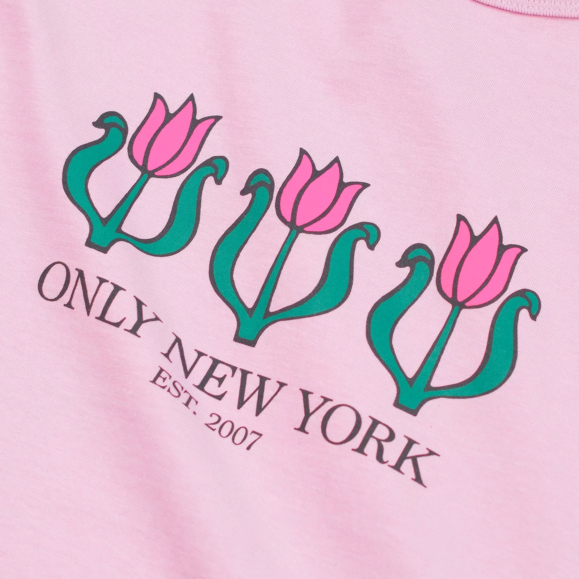 Only NY Deco Tulip Crop SS Tee