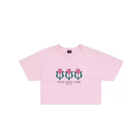 Only NY Deco Tulip Crop SS Tee