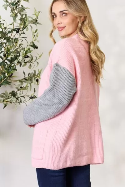 Open Front Cardigan with Pockets