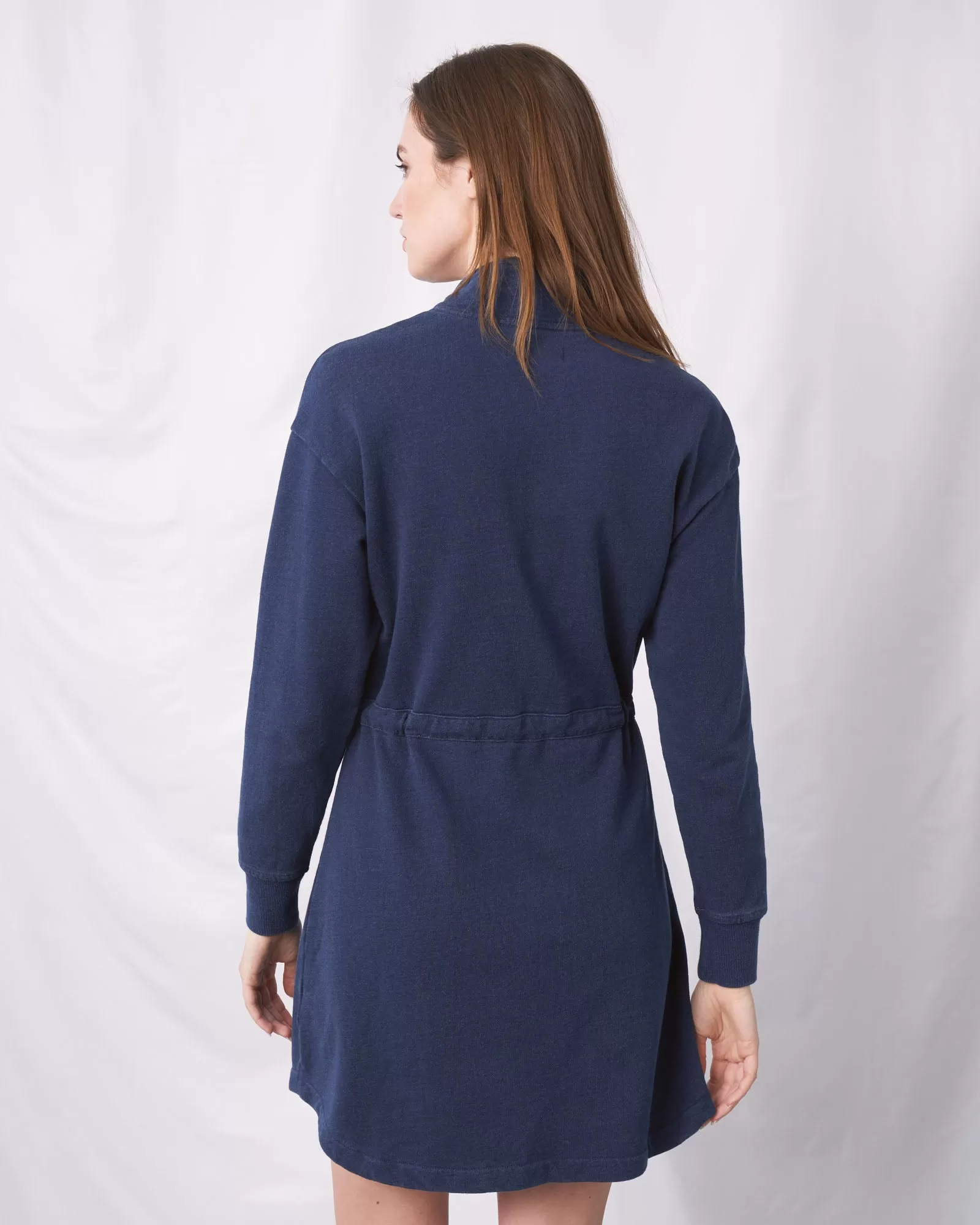 Organic Indigo Terry Mini Dress