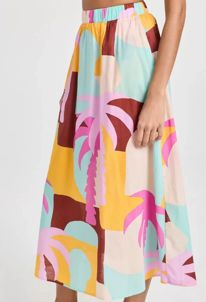 Palmera Skirt-Pastel Tropical