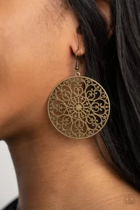 Paparazzi Earring ~ Make A MANDALA Out Of You - Brass