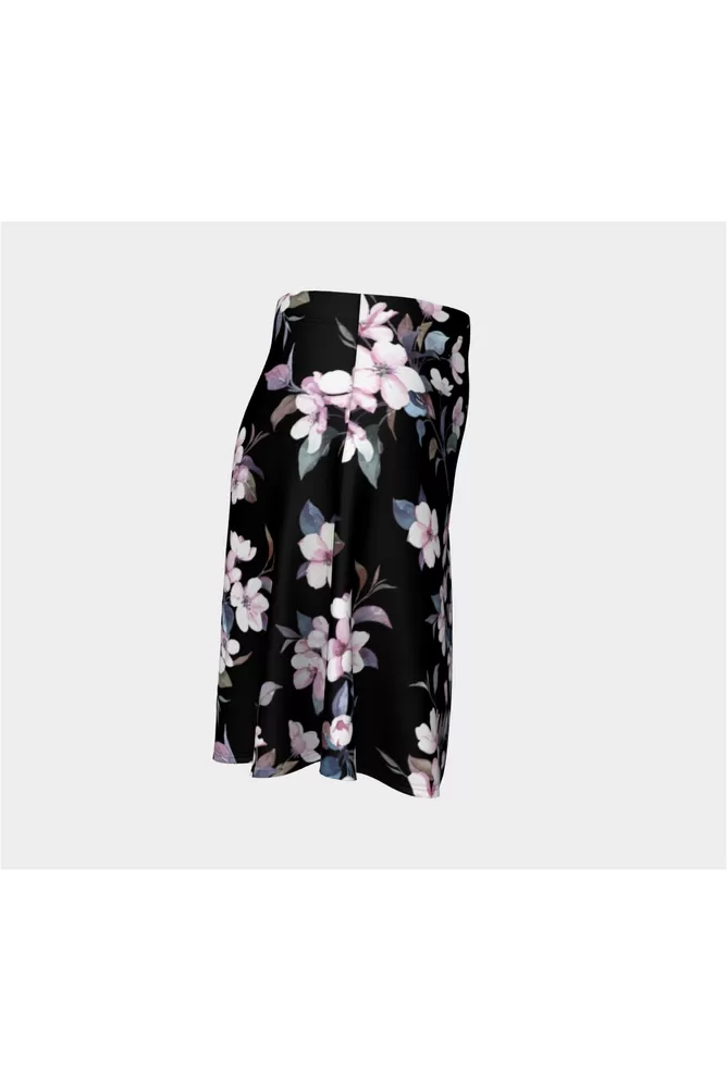 Pink Floral Midnight Flare Skirt