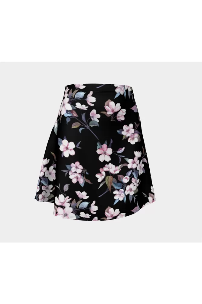 Pink Floral Midnight Flare Skirt