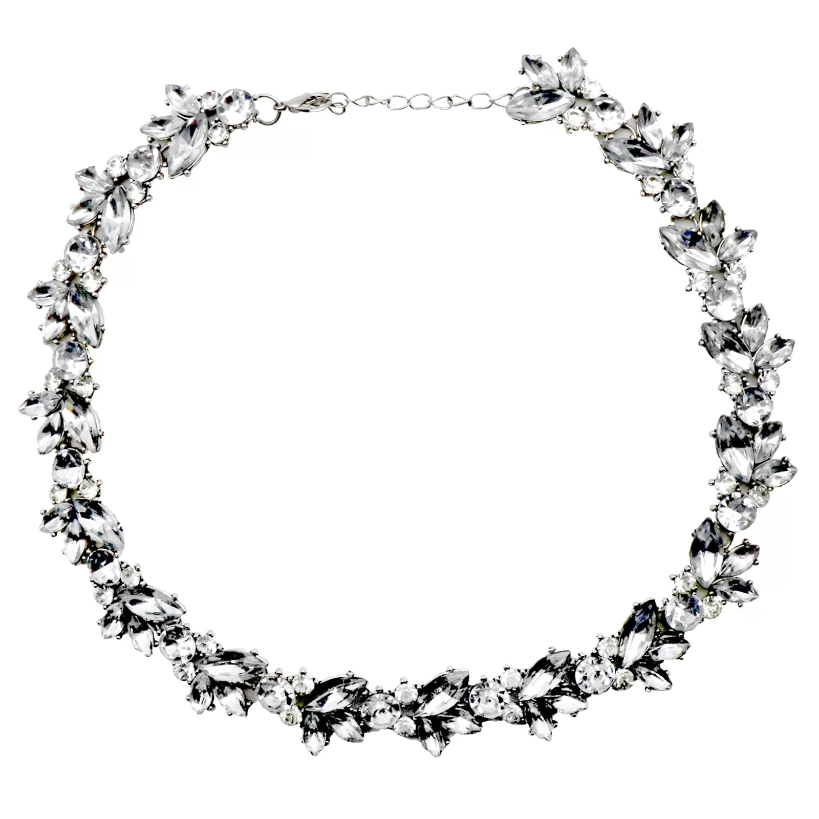 Pretunia Floral Rhinestones Necklace