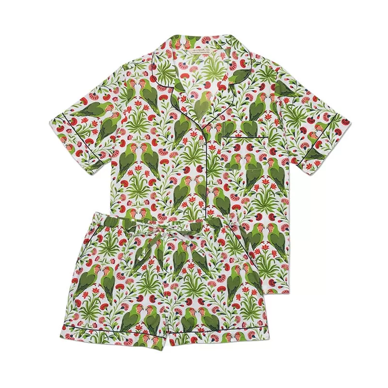 PRINTFRESH | Lovebirds Short Sleep Set