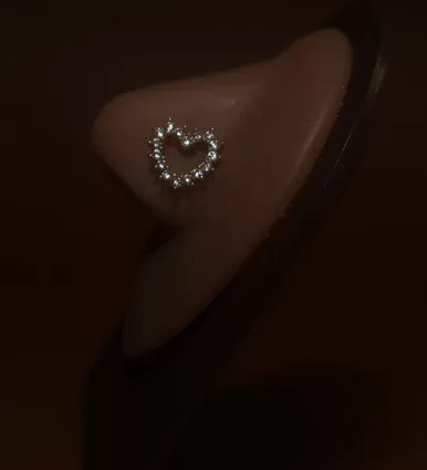 Rihanna Heart Nose Stud Ring Piercing