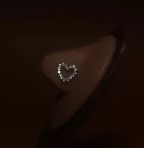 Rihanna Heart Nose Stud Ring Piercing