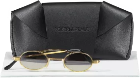 Roberi & Fraud Metallic Gold Doris 2.0 Sunglasses in case