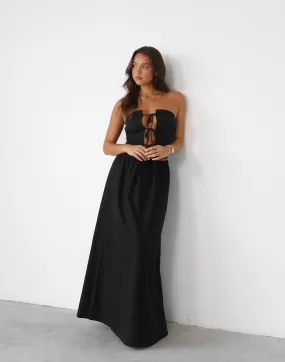 Serene Maxi Skirt (Onyx)- By Lioness