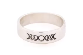 Silver Moon Phases Ring