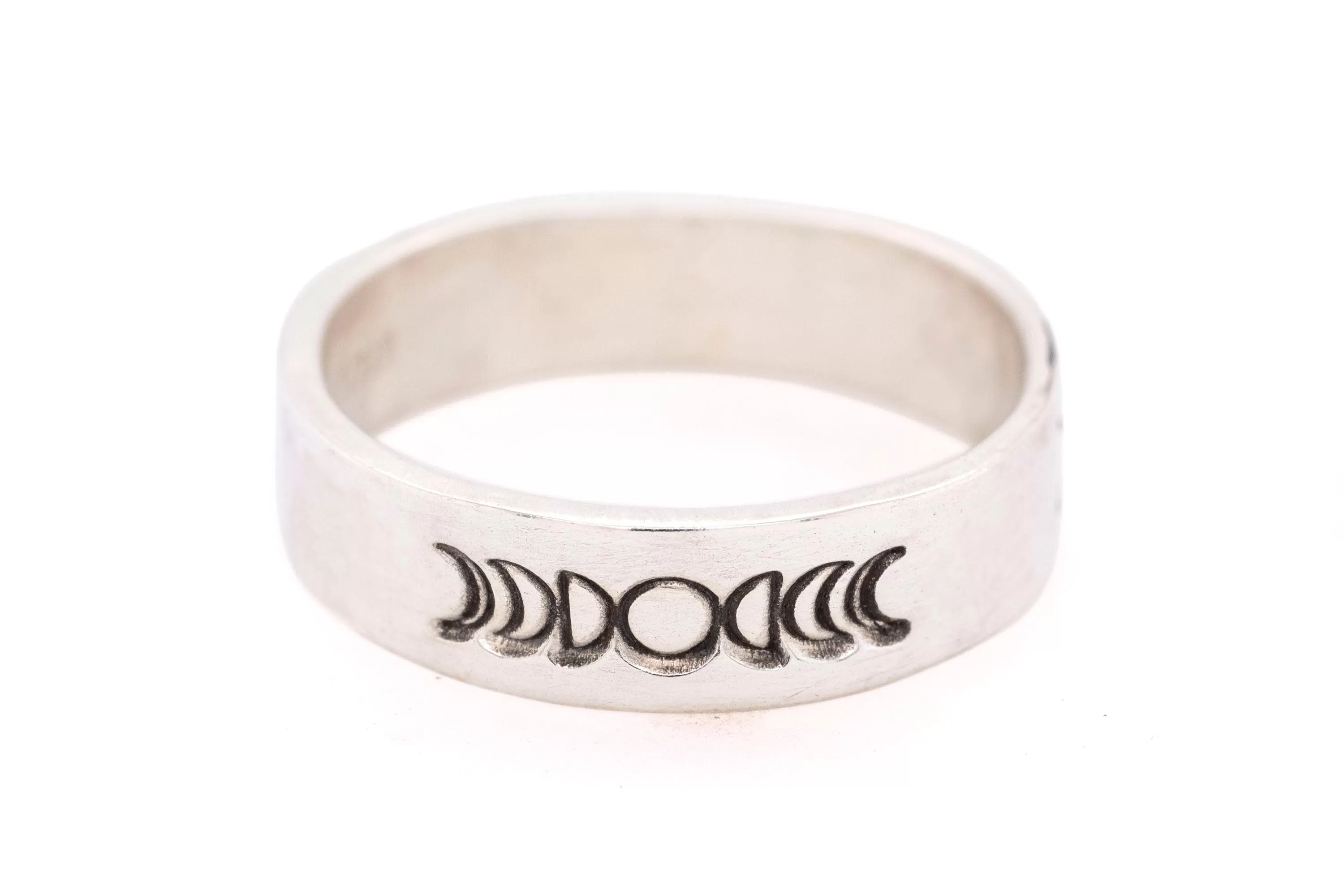 Silver Moon Phases Ring