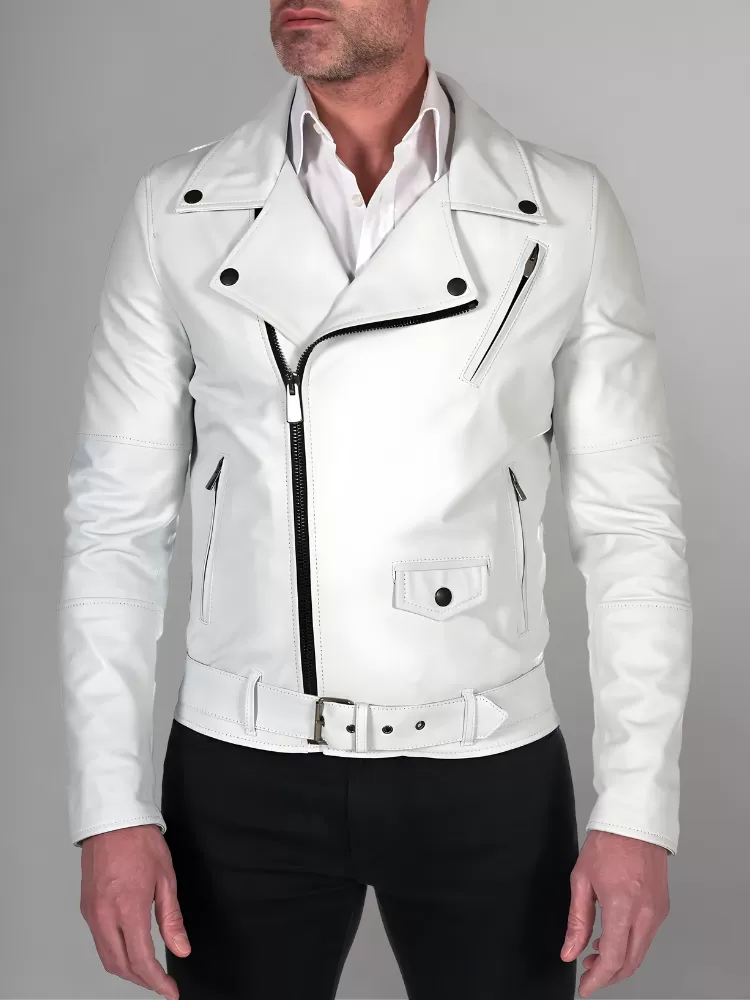 Slim Tan Brown Biker Leather Jacket