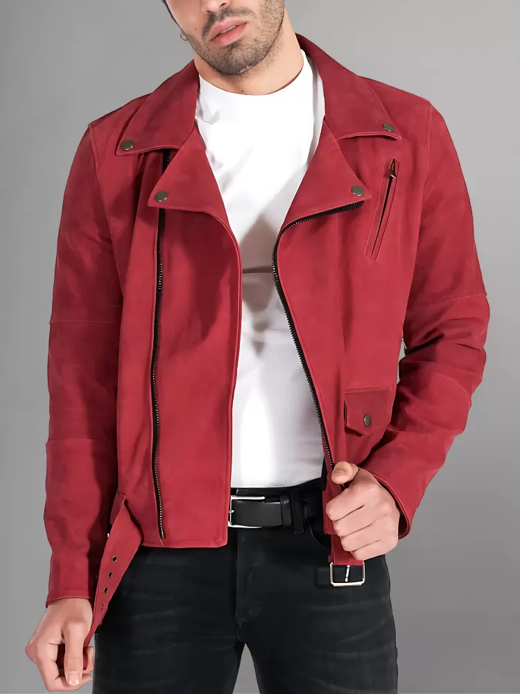 Slim Tan Brown Biker Leather Jacket