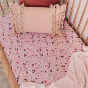 Snuggle Hunny Fitted Cot Sheet - Blossom