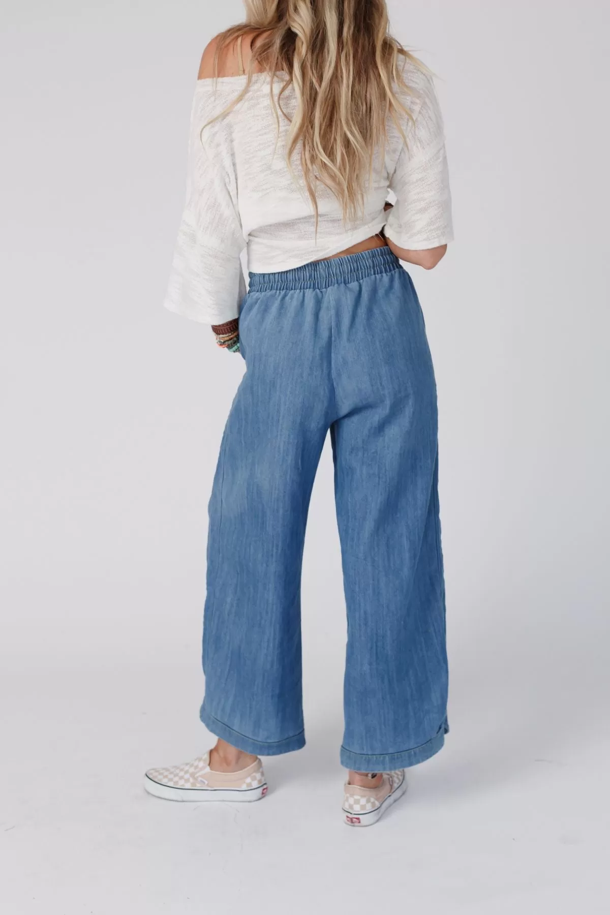 So Comfy Wide Leg Denim Pant - Denim