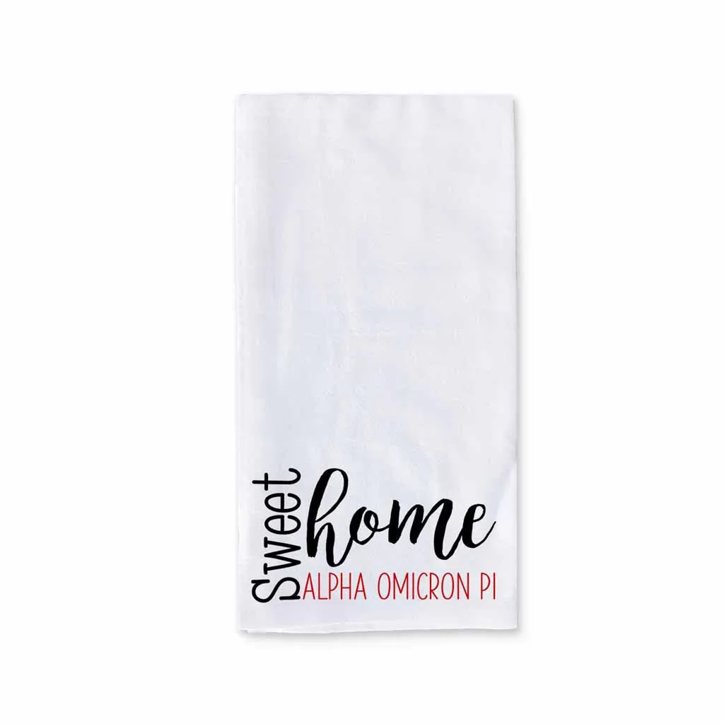 Sweet Home Alpha Omicron Pi Sorority Kitchen Towel