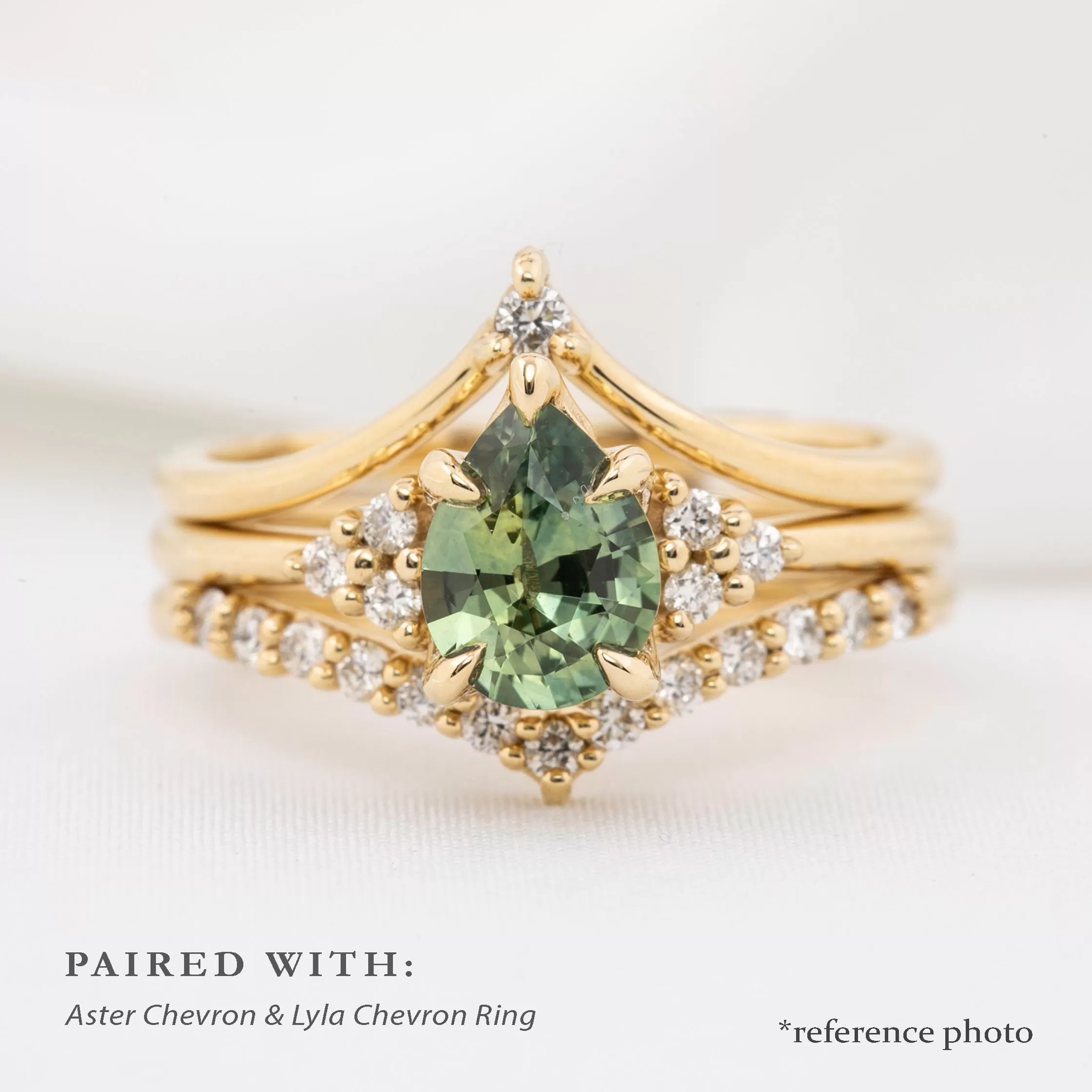 Teresa Ring 0.83ct Light Green Montana Sapphire, 14k Yellow Gold (One of a kind)