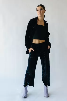 The Hannon Velvet Pants in Black