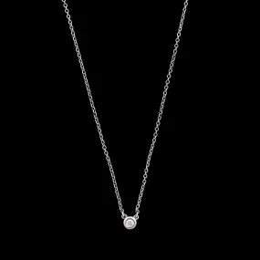 Tiffany & Co. Sterling Silver Estate Diamond By the Yard Diamond Pendant Necklace