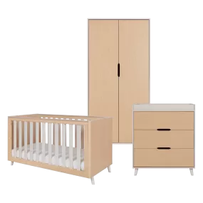 Tutti Bambini Fika 3pc Room Set - Light Oak/White Sand