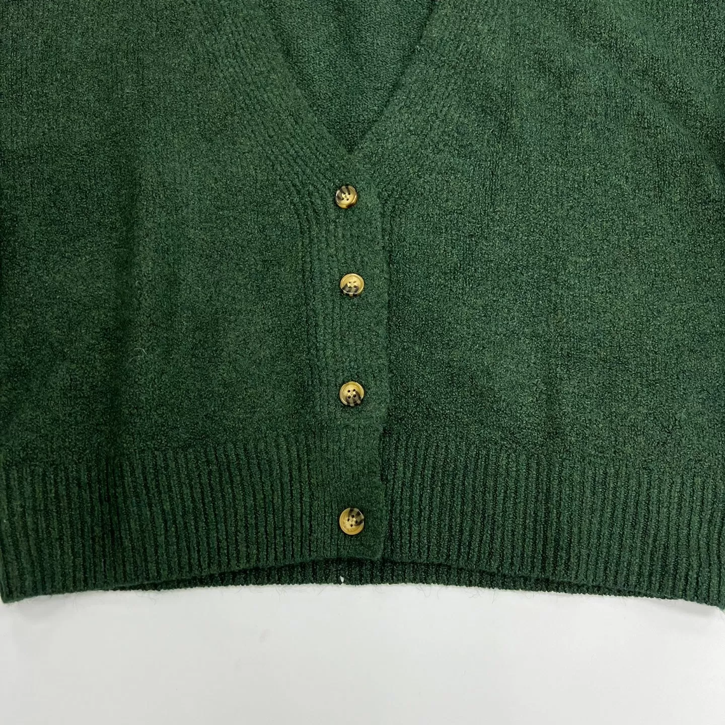 Women's Button Down Napped Yarn Crop Cardigan