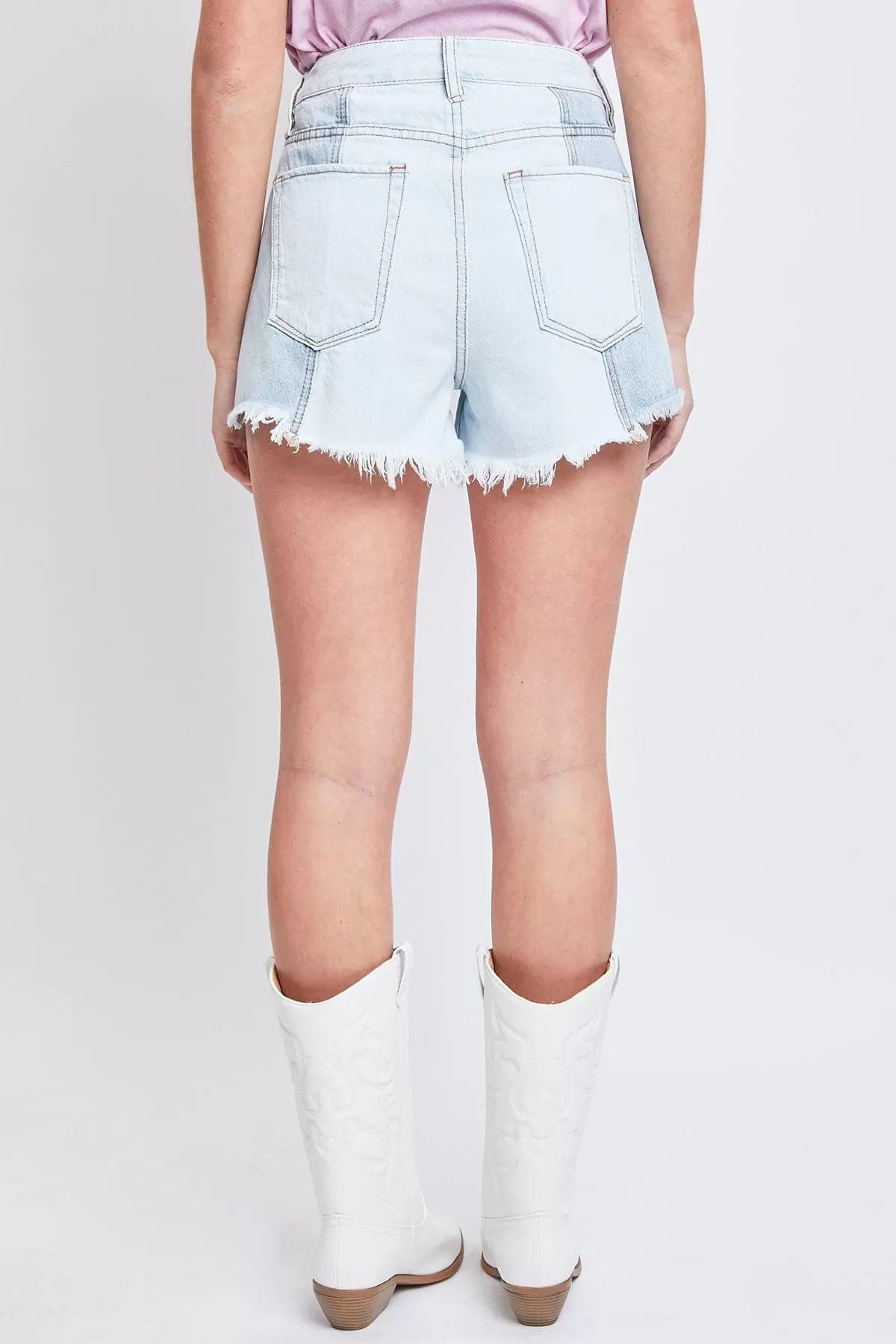 Women's  Colorblock Denim Shorts