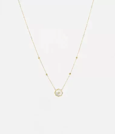 Zag Bijoux Fleur Mother of Pearl  Necklace